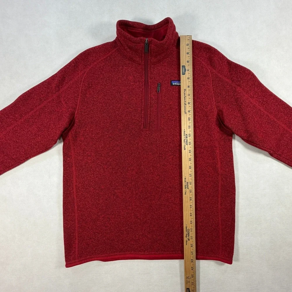 Patagonia Better Sweater 1/4 Zip Fleece Pullover Mens Medium Red Heather